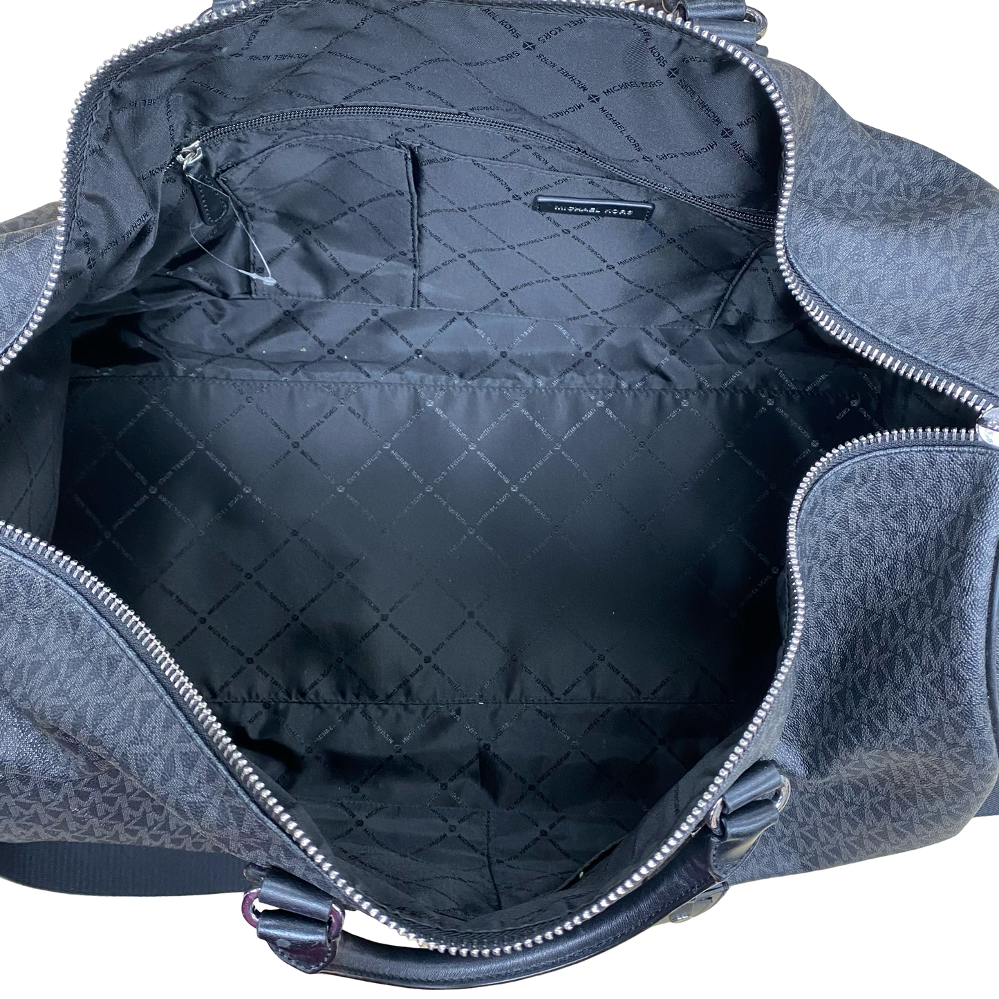 Duffle And Weekender Designer By Michael Kors In Black & Grey, Size:Large