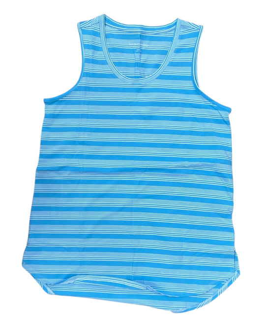 Top Sleeveless By Soft Surroundings In Blue & White, Size:M