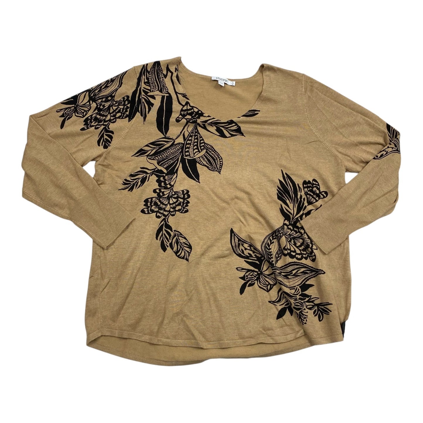 Top Ls By Chicos In Brown, Size:Xl