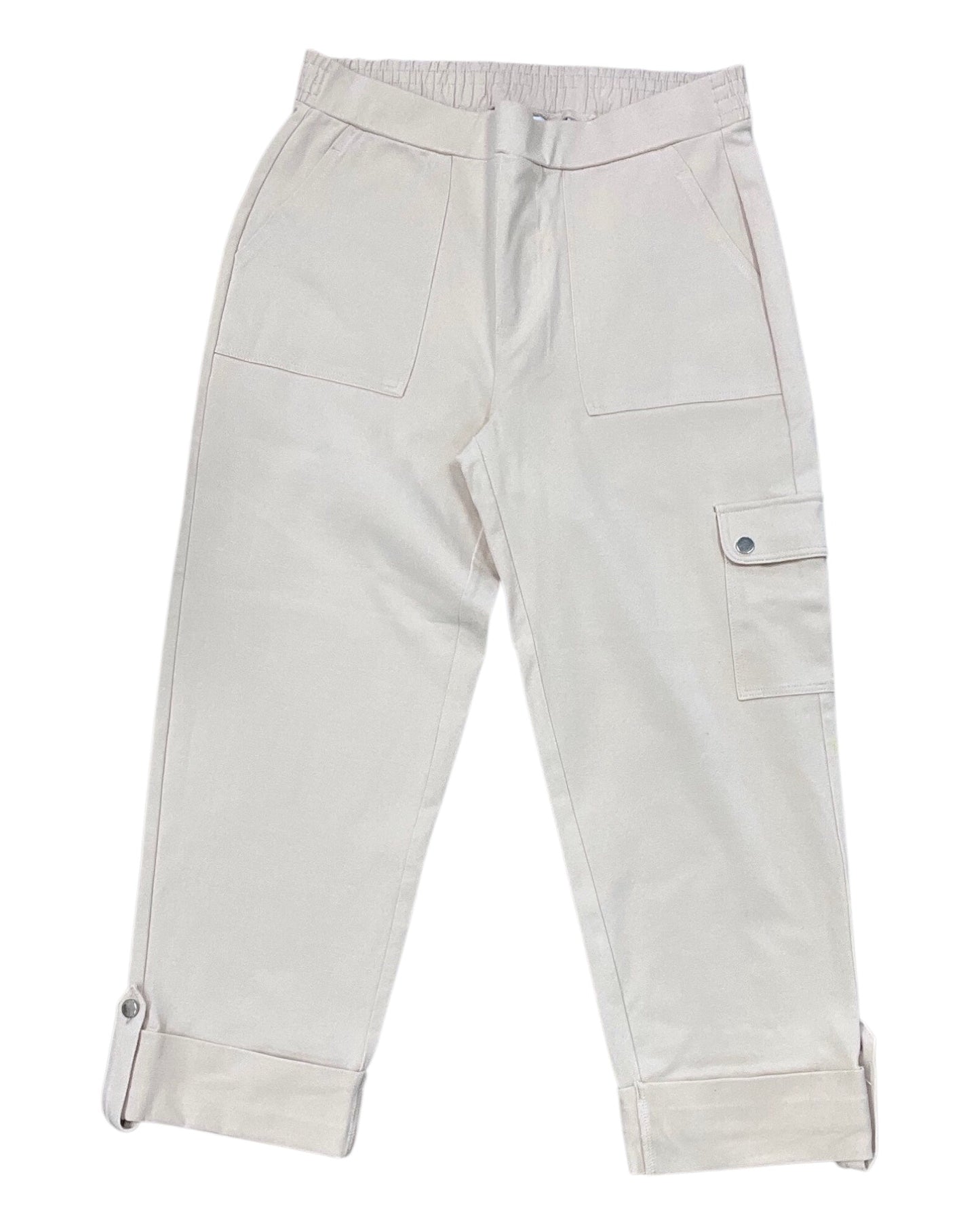 Pants Cropped By Susan Graver In Tan, Size:Xs