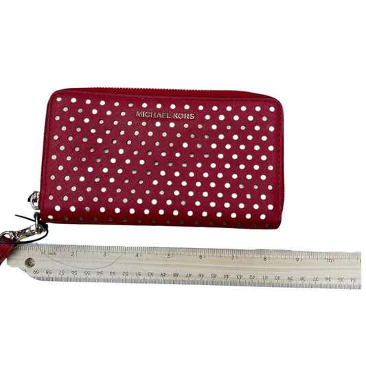 Wallet Designer By Michael Kors In Gold & Red, Size:Medium