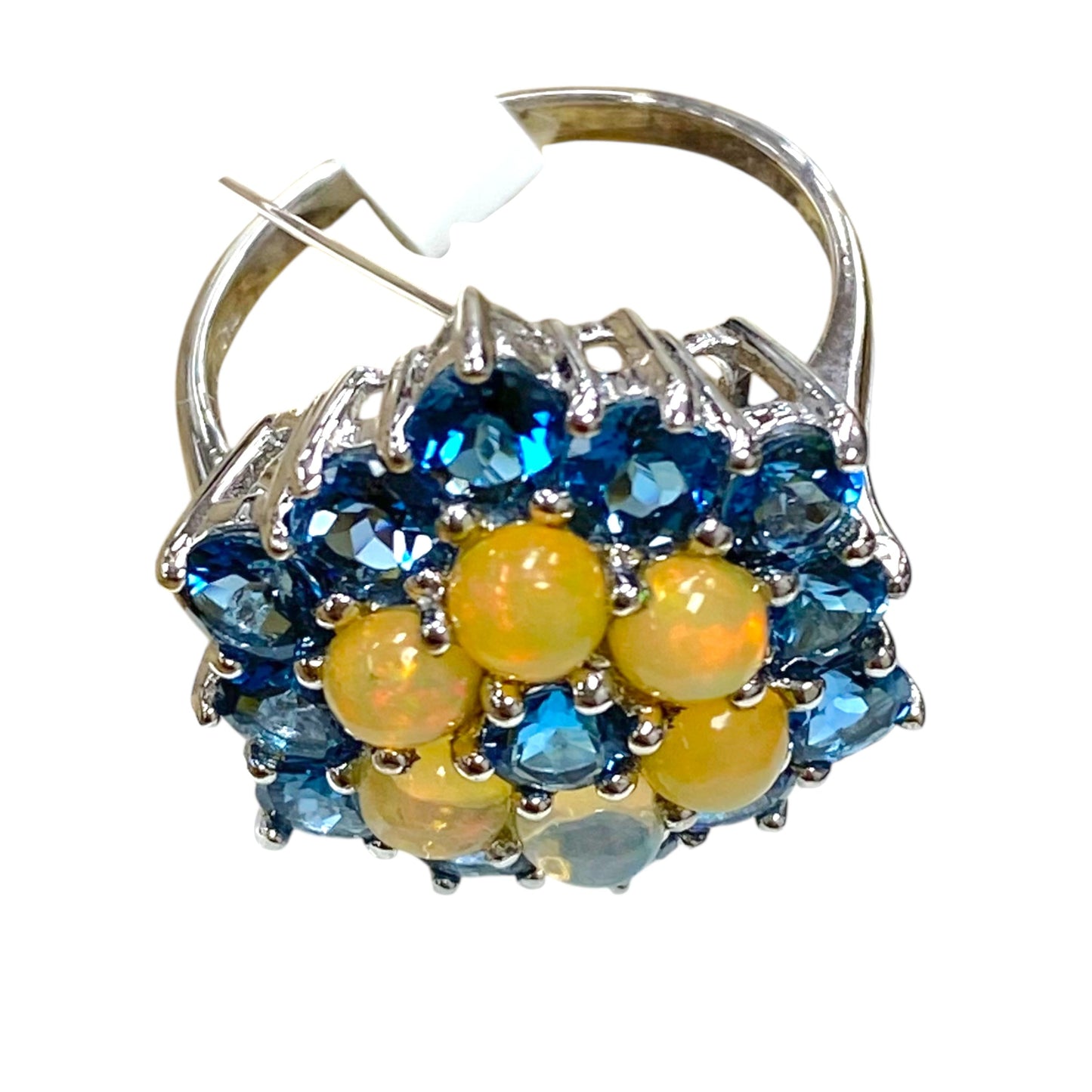 Ring Statement By Cmc In Blue & Silver, Size:8