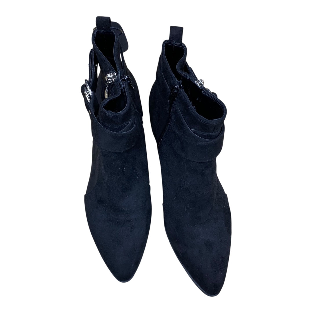 Boots Ankle Heels By Nine West In Black, Size:9