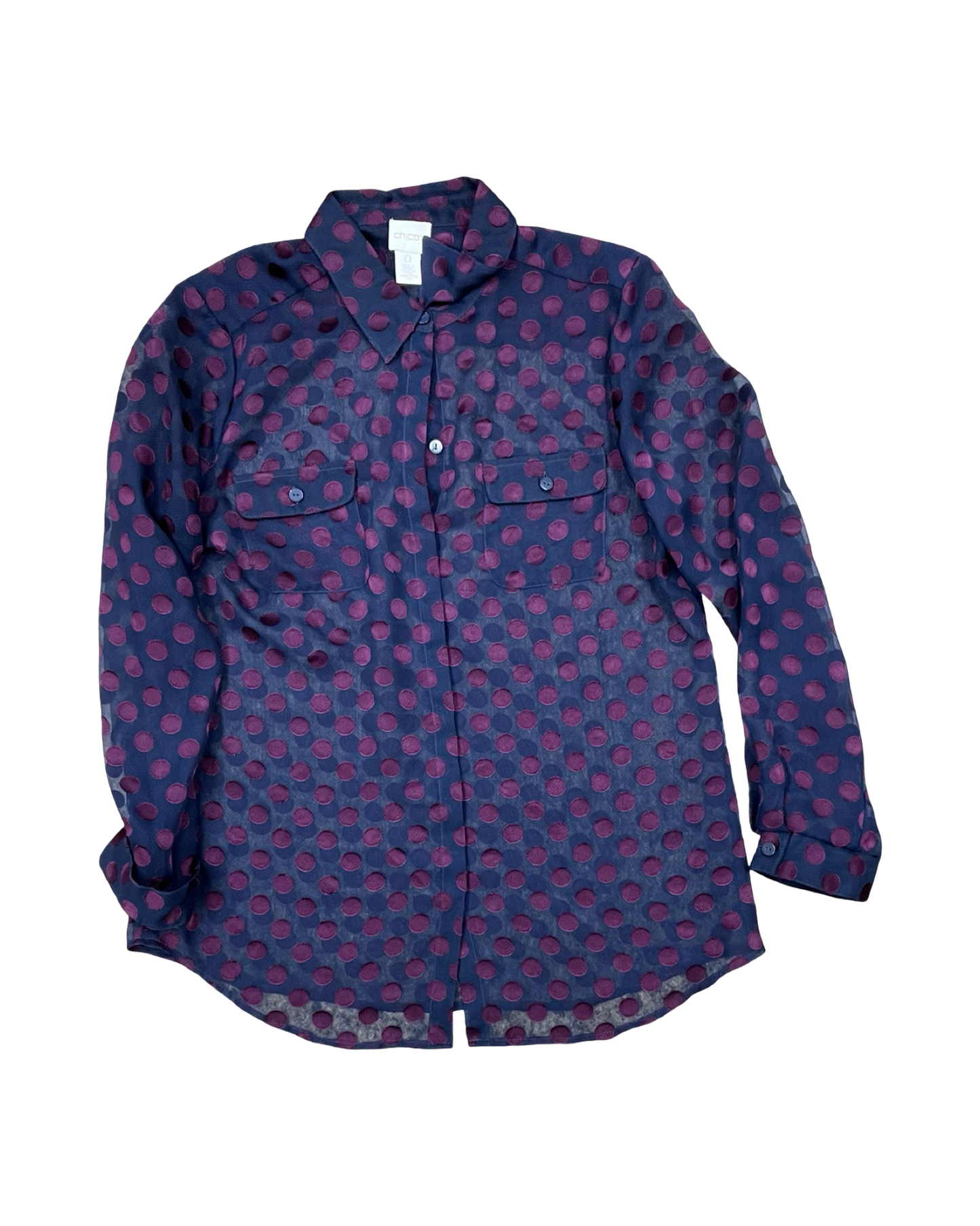 Top Ls By Chicos In Blue & Purple, Size:S