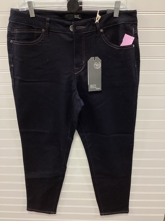 Jeans Skinny By 1822 Denim In Blue Denim, Size:16