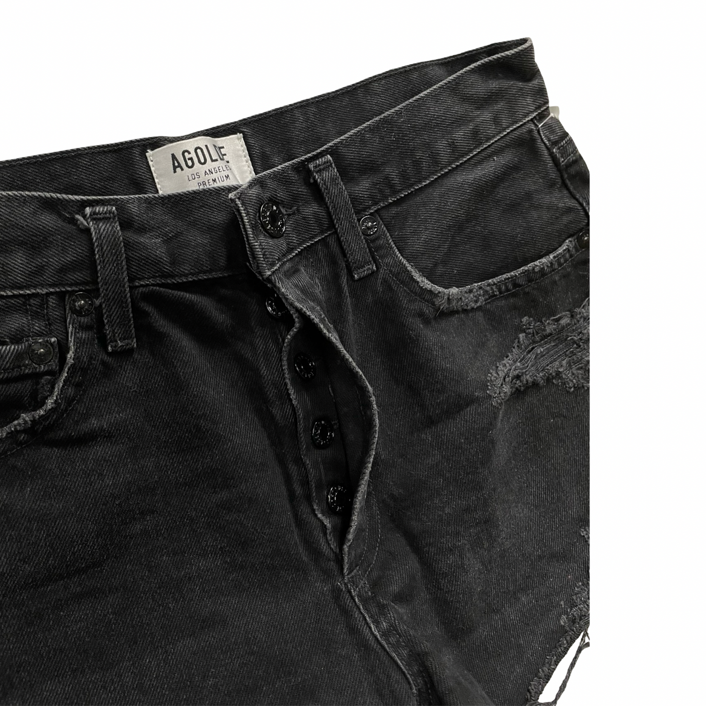 Shorts By Agolde In Black Denim, Size:4