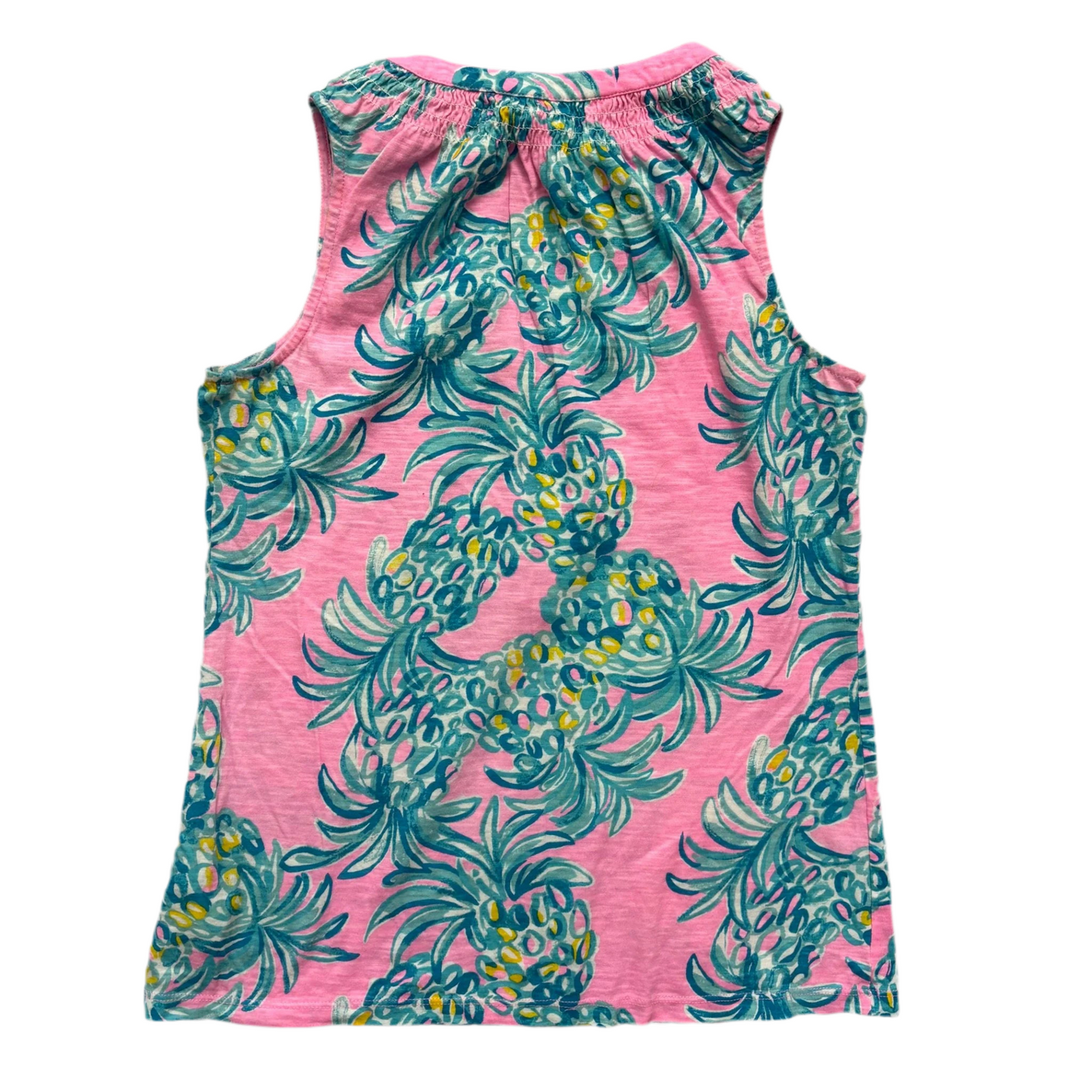 Top Sleeveless Designer By Lilly Pulitzer In Blue & Pink, Size: Xs