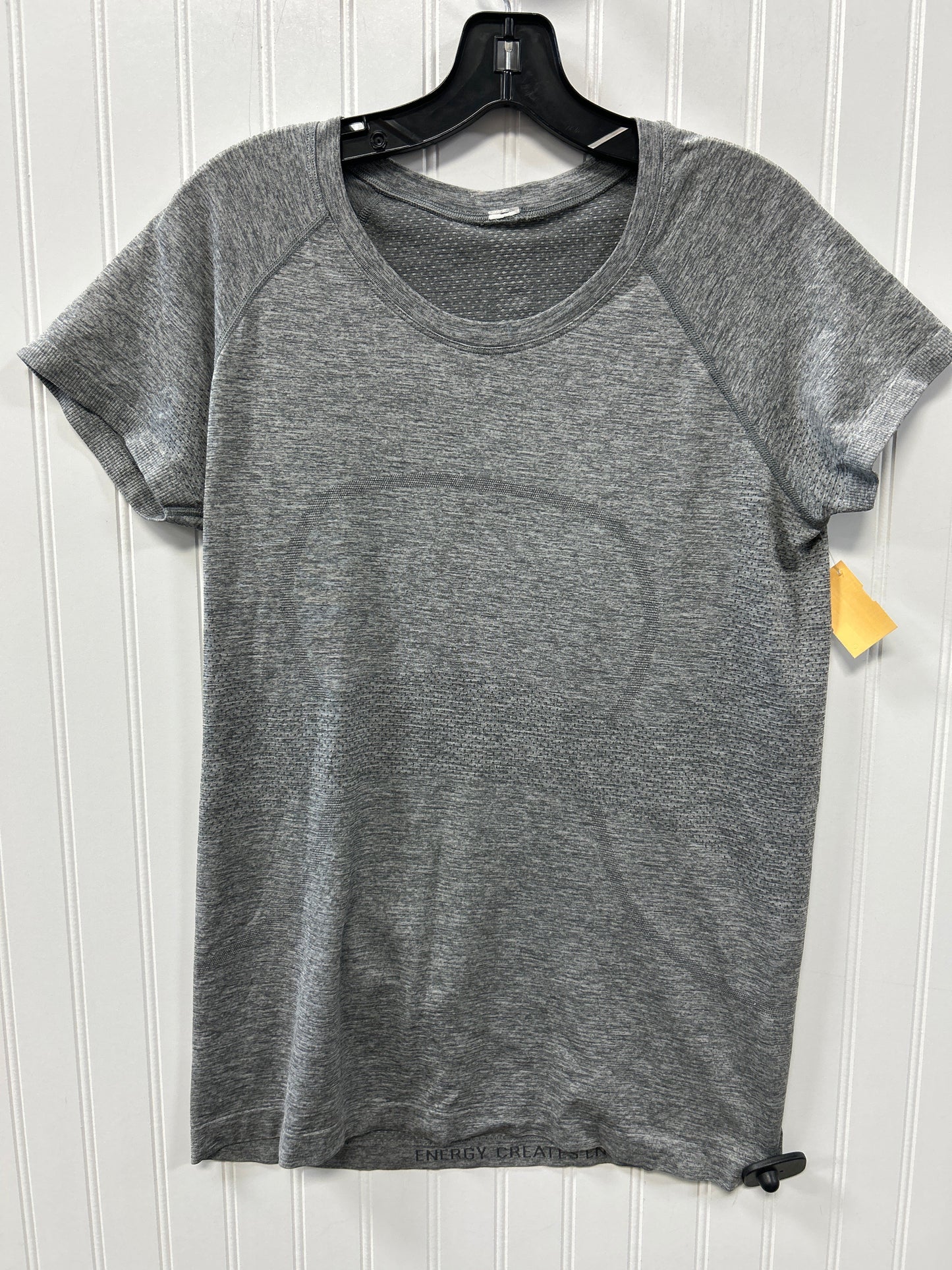 Athletic Top Ss By Lululemon In Grey, Size:12