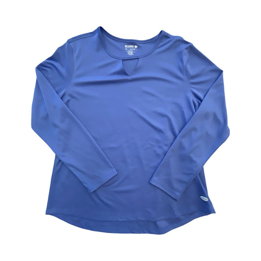 Athletic Top Ls Crewneck By Reel Legends In Blue, Size:Xl