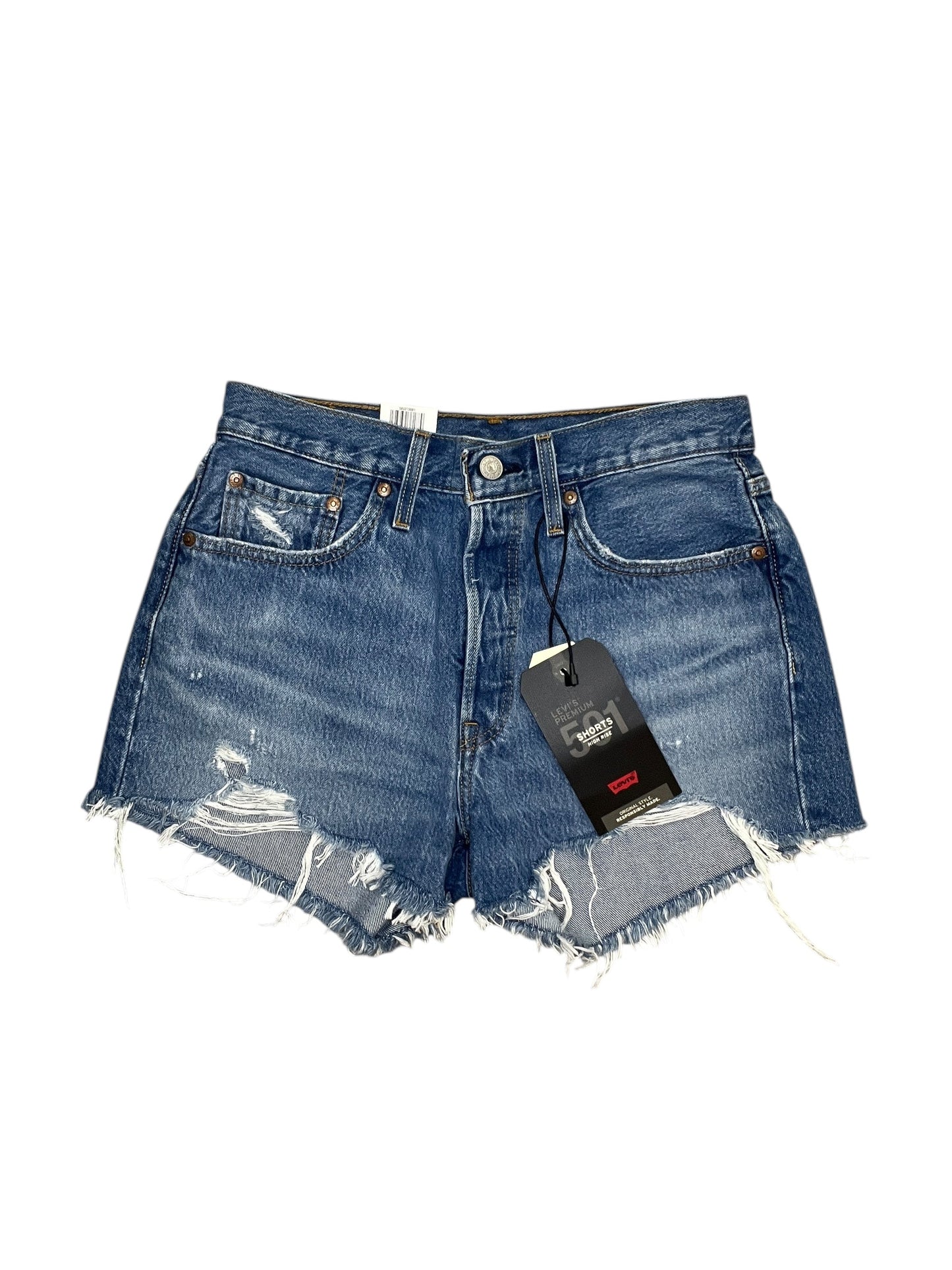 Shorts By Levis In Blue Denim, Size:S