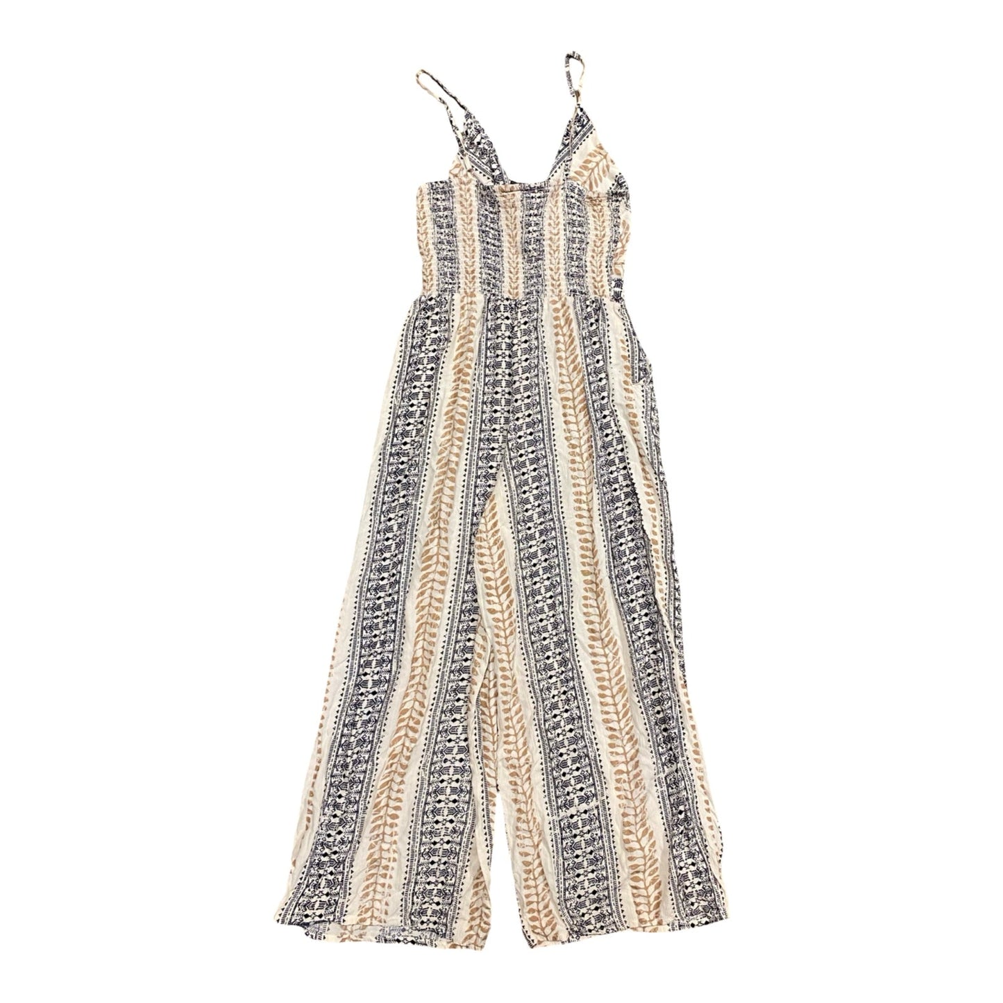 Jumpsuit By Angie In Black & Tan, Size:L