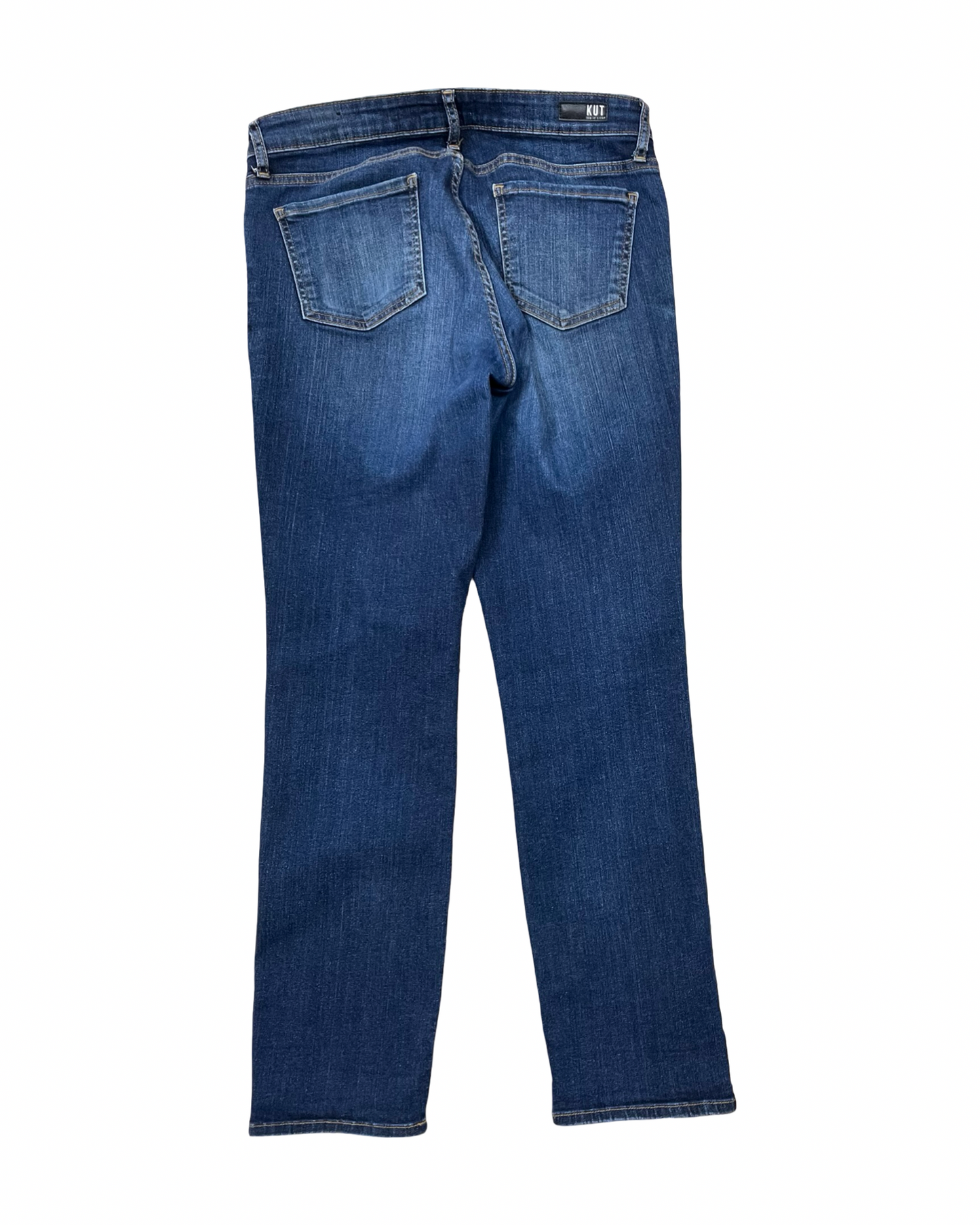 Jeans Straight By Kut In Blue Denim, Size:8
