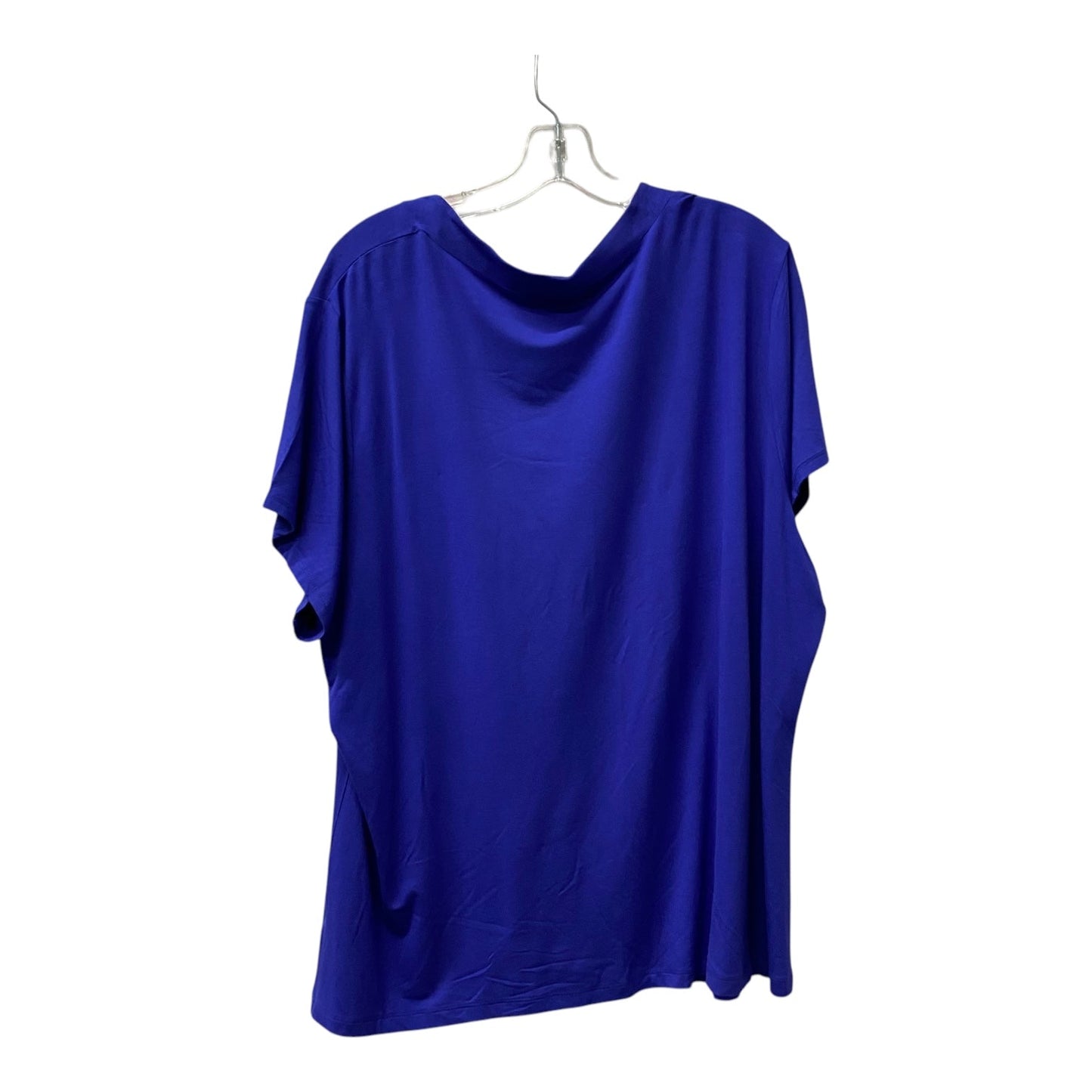 Top Ss Basic By Liz Claiborne In Blue, Size:3X