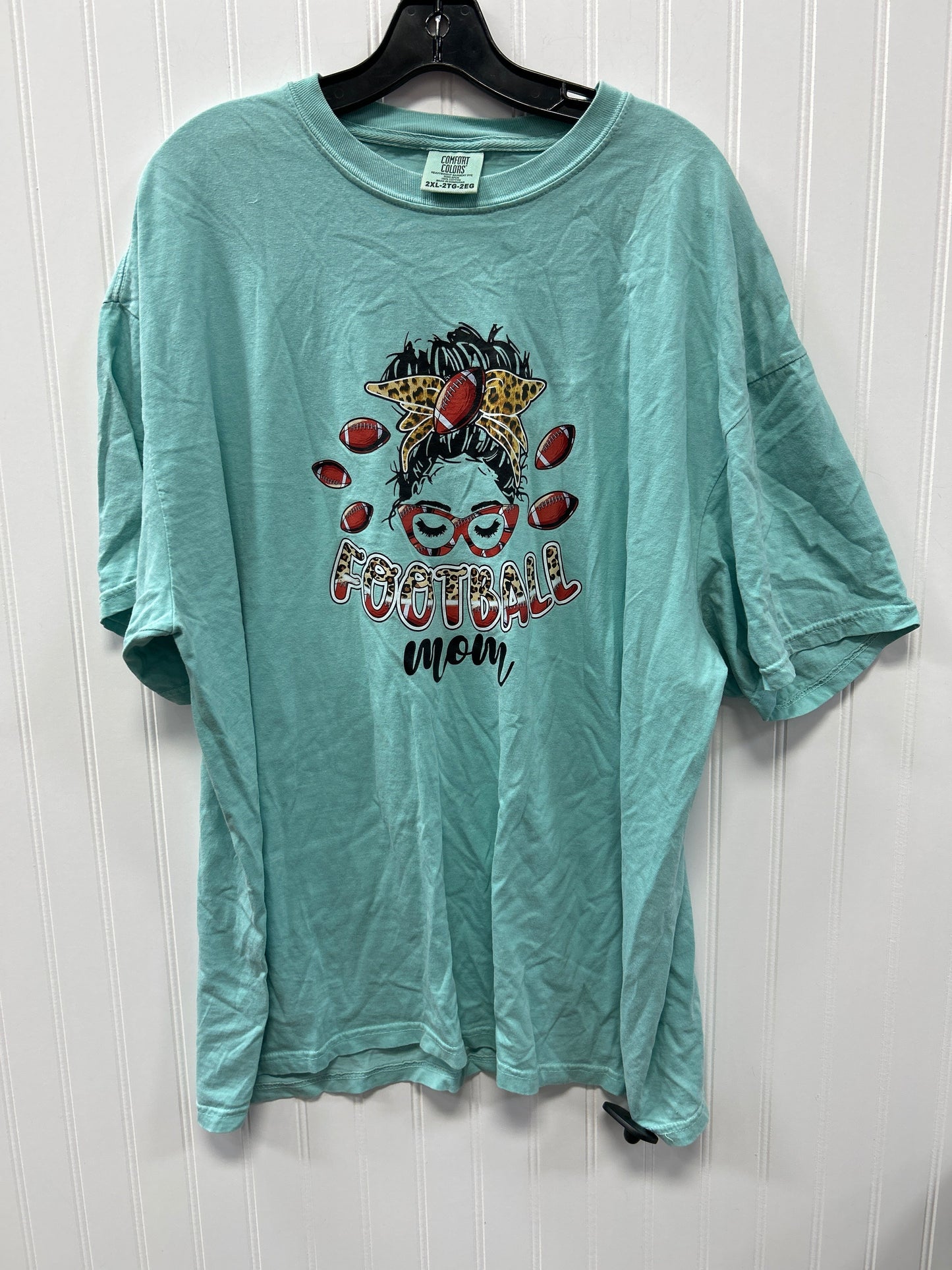 Top Ss By Comfort Colors In Blue, Size:2X