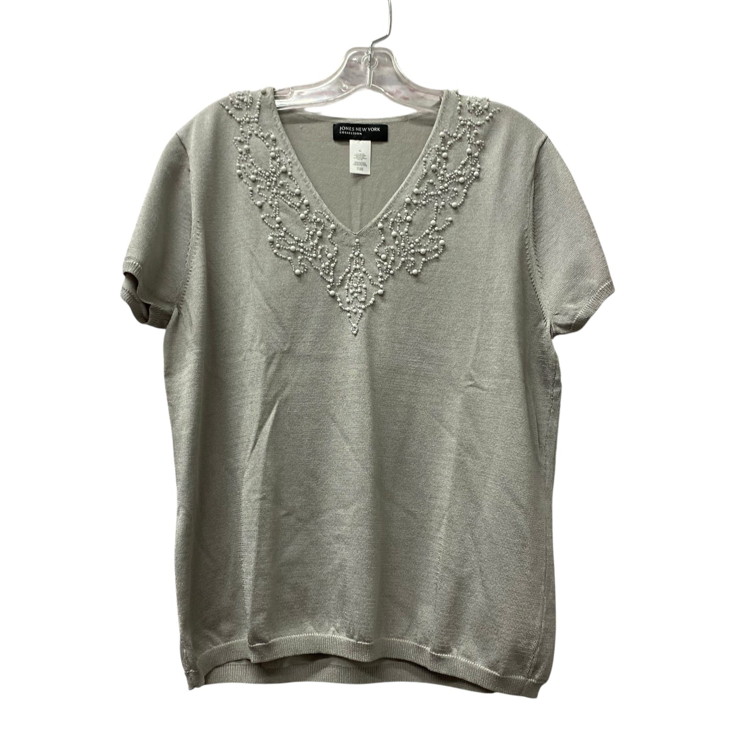 Top Ss By Jones New York In Grey, Size:Xl
