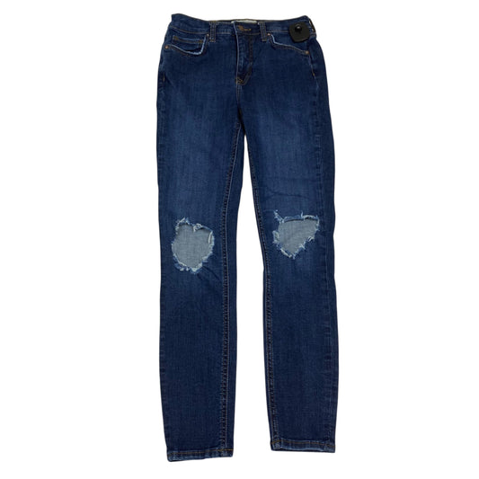 Jeans Skinny By Free People In Blue Denim, Size:4