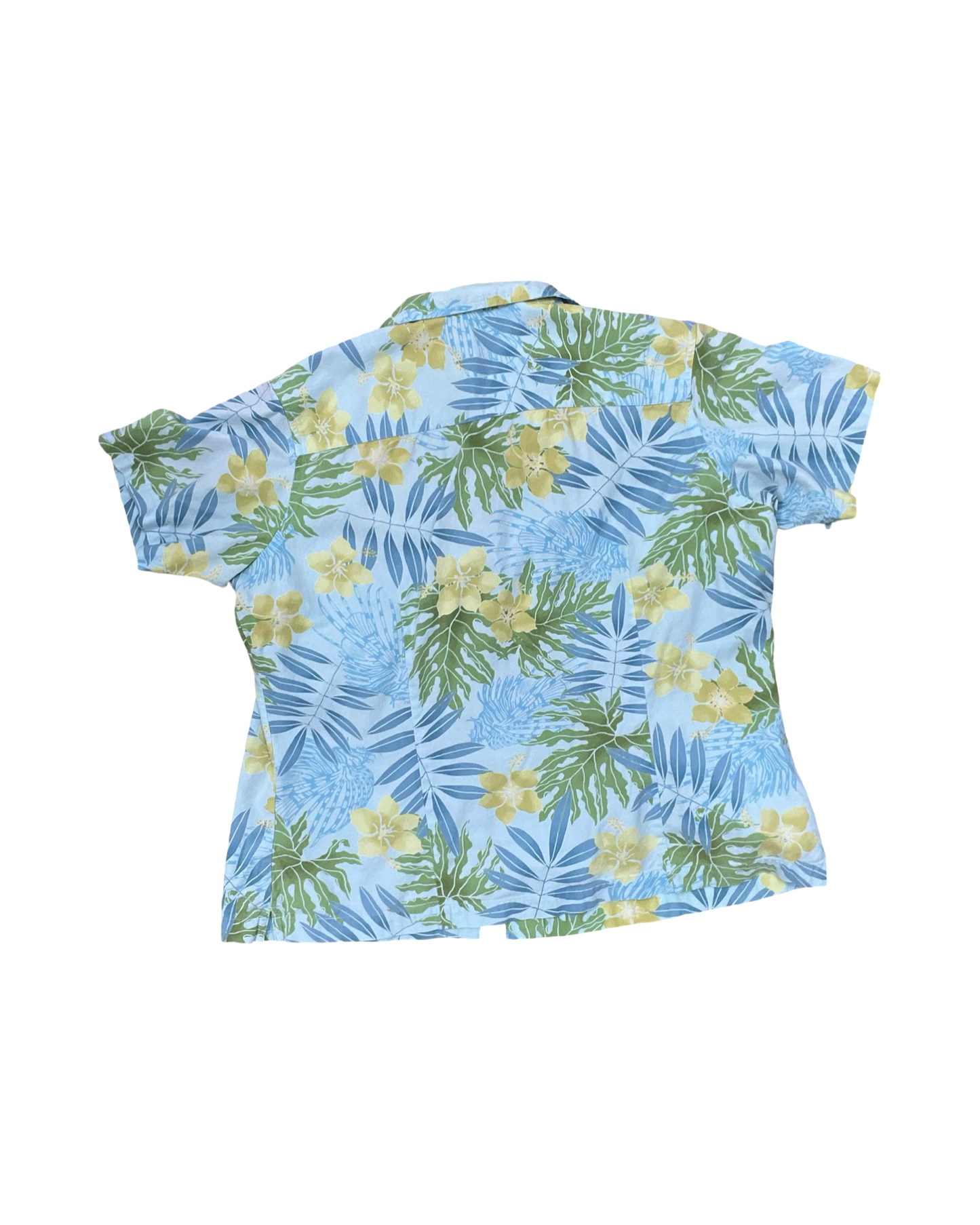 Blouse Ss By Columbia In Blue & Green, Size:Xl