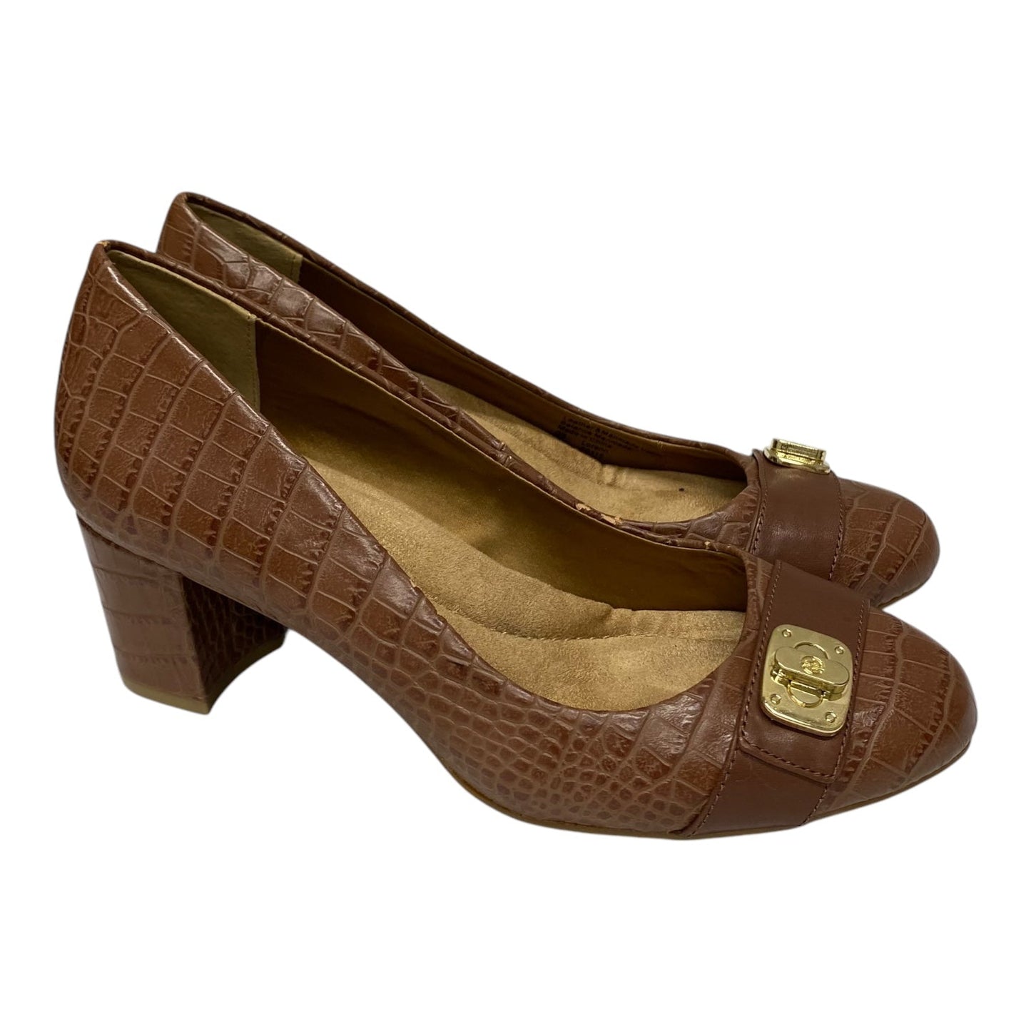 SHOES HEELS BLOCK by GIANI BERNINI In BROWN, Size: 7.5