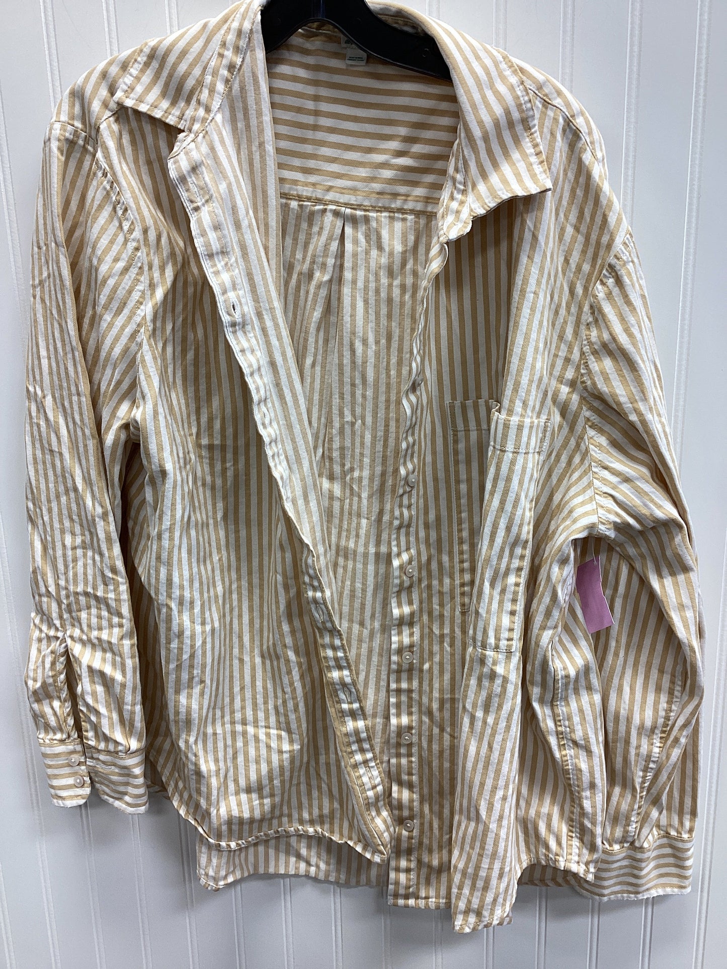 Top Ls By Aerie In Tan & White, Size:Xl
