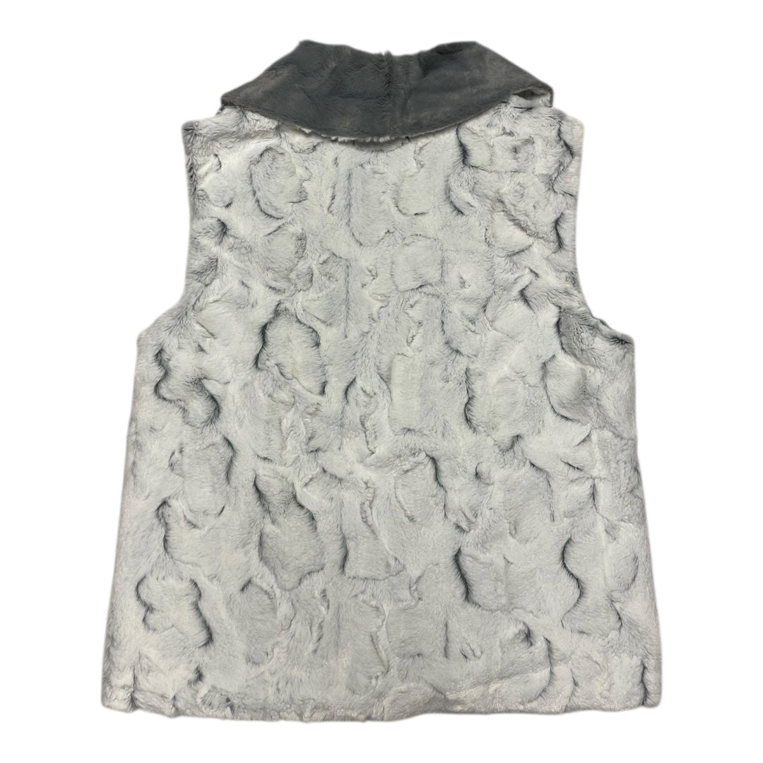 Vest Faux Fur & Sherpa By Alfred Dunner In Grey & White, Size:Sp
