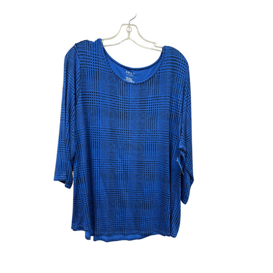 Top Ls By Apt 9 In Blue, Size:1X