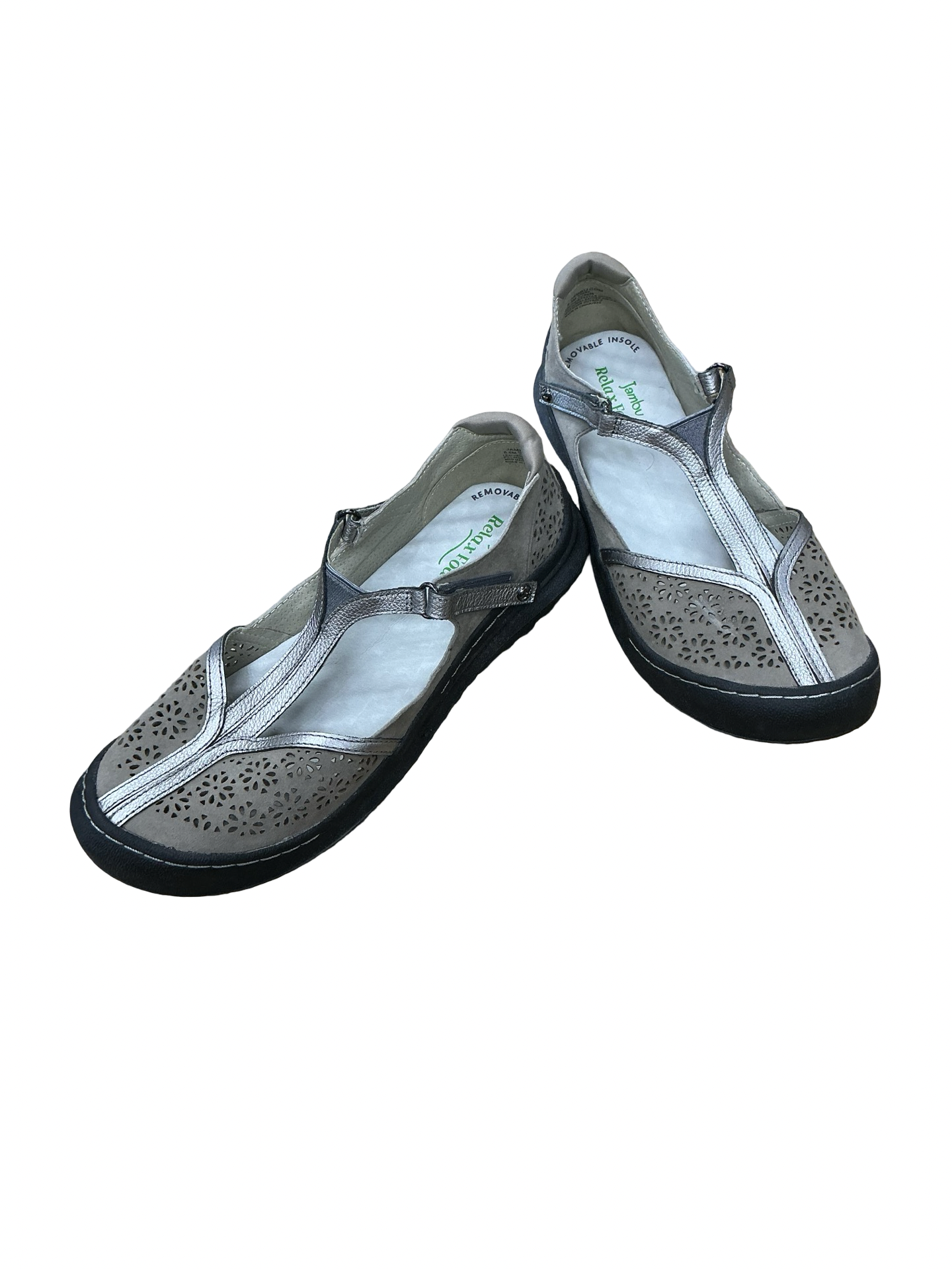 Shoes Flats By Jambu In Grey, Size:8.5