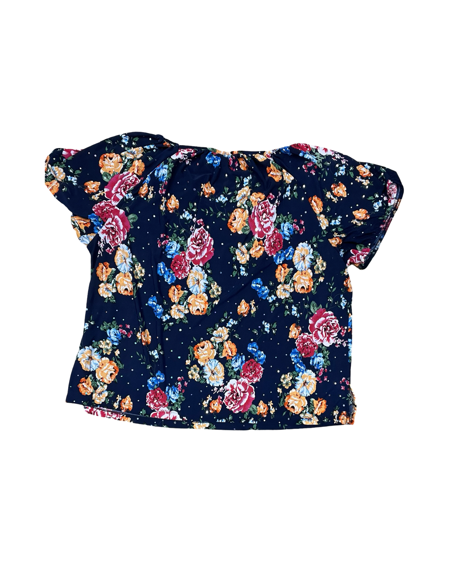 Top Ss By Rebecca Malone In Floral Print, Size:1X