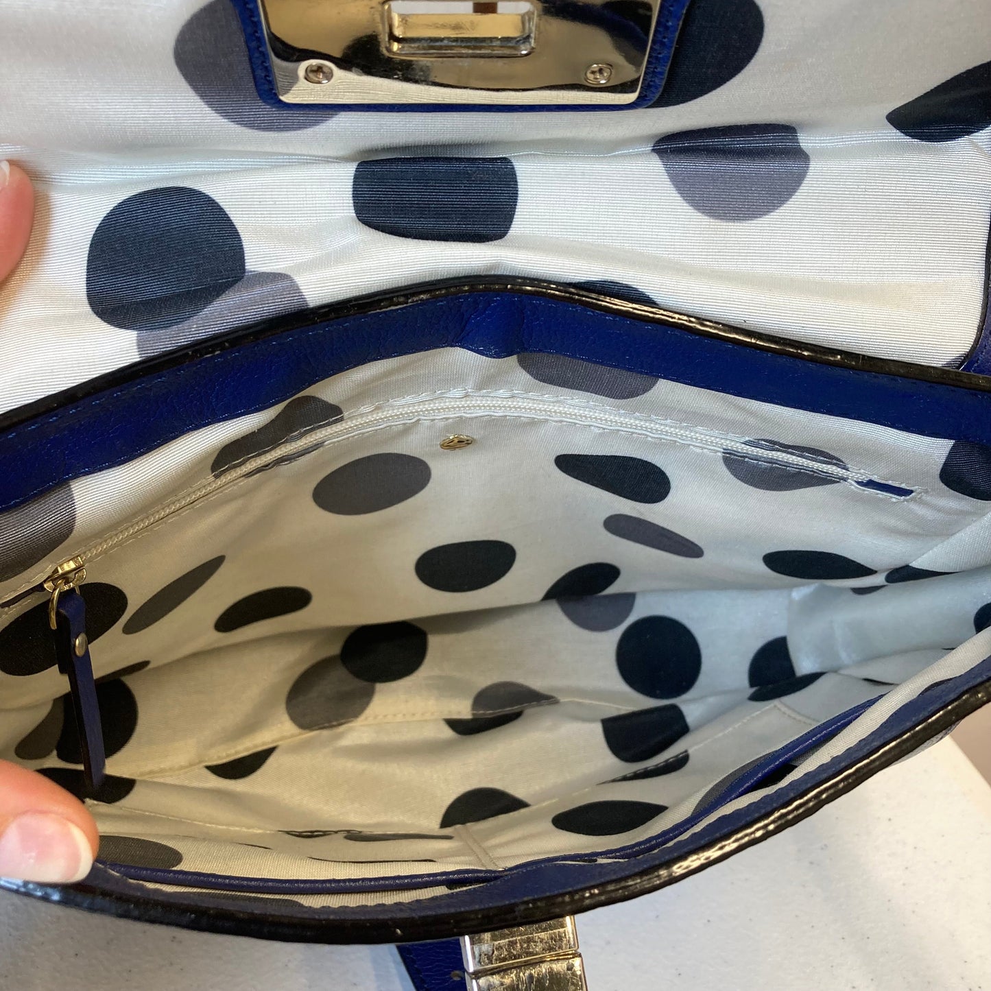 Handbag Designer By Kate Spade In Blue, Size:Medium