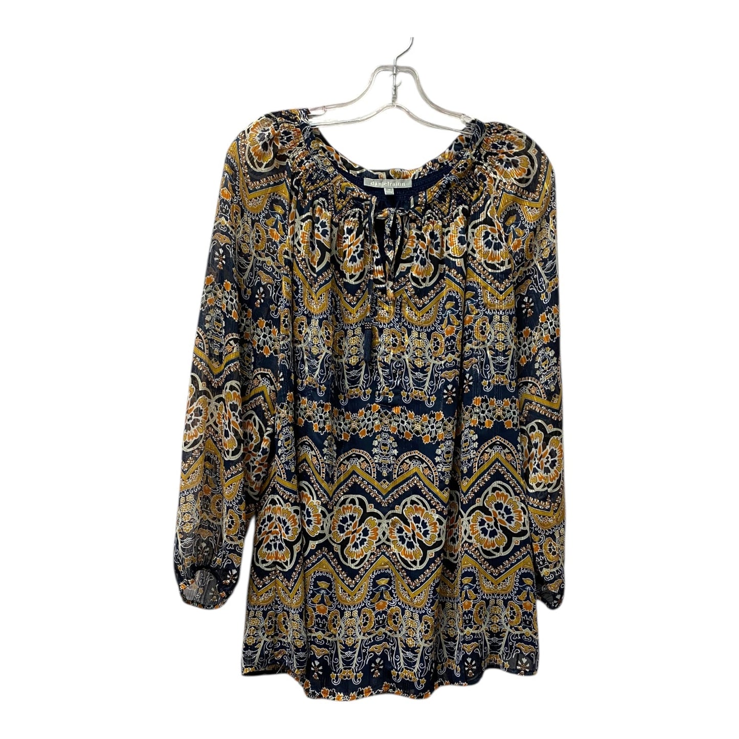 Top Ls By Daniel Rainn In Blue & Orange, Size:1X