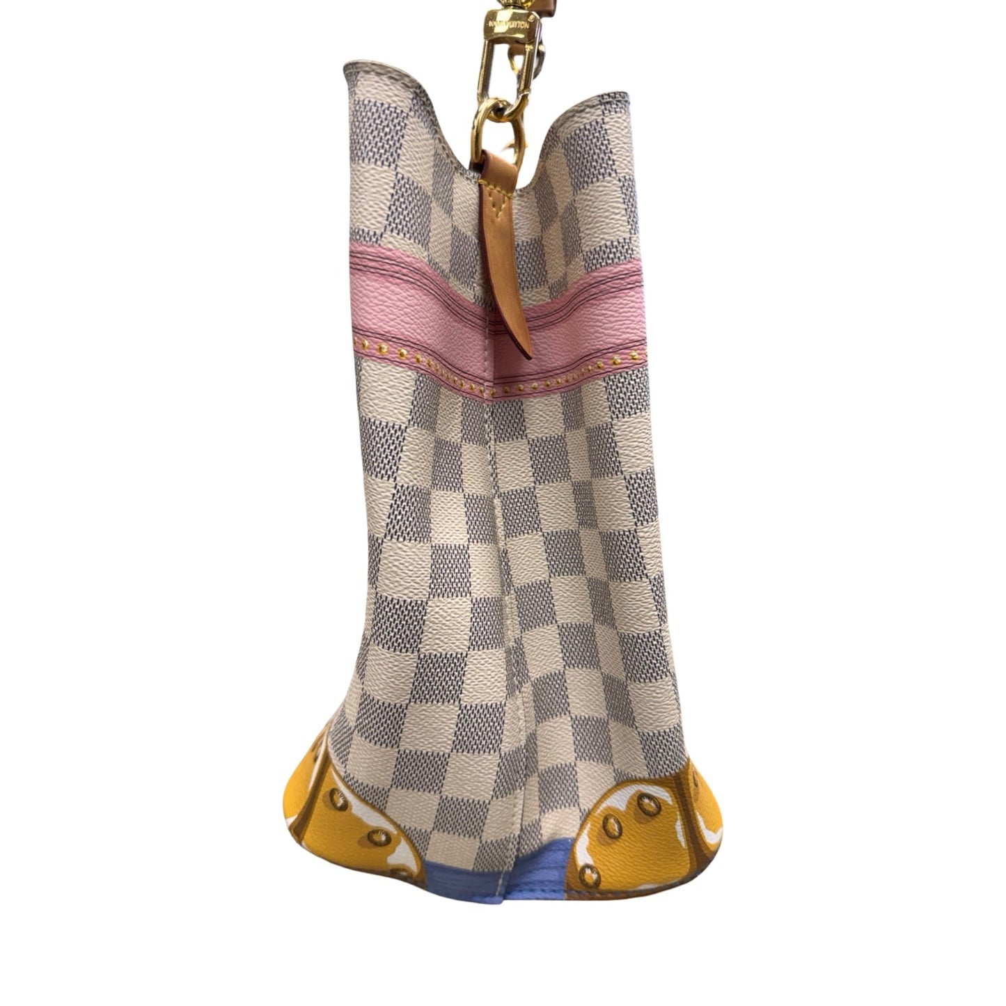 Handbag Luxury Designer By Louis Vuitton Damien Azur Summer Trunks NeoNoe In Multi, Size:Medium