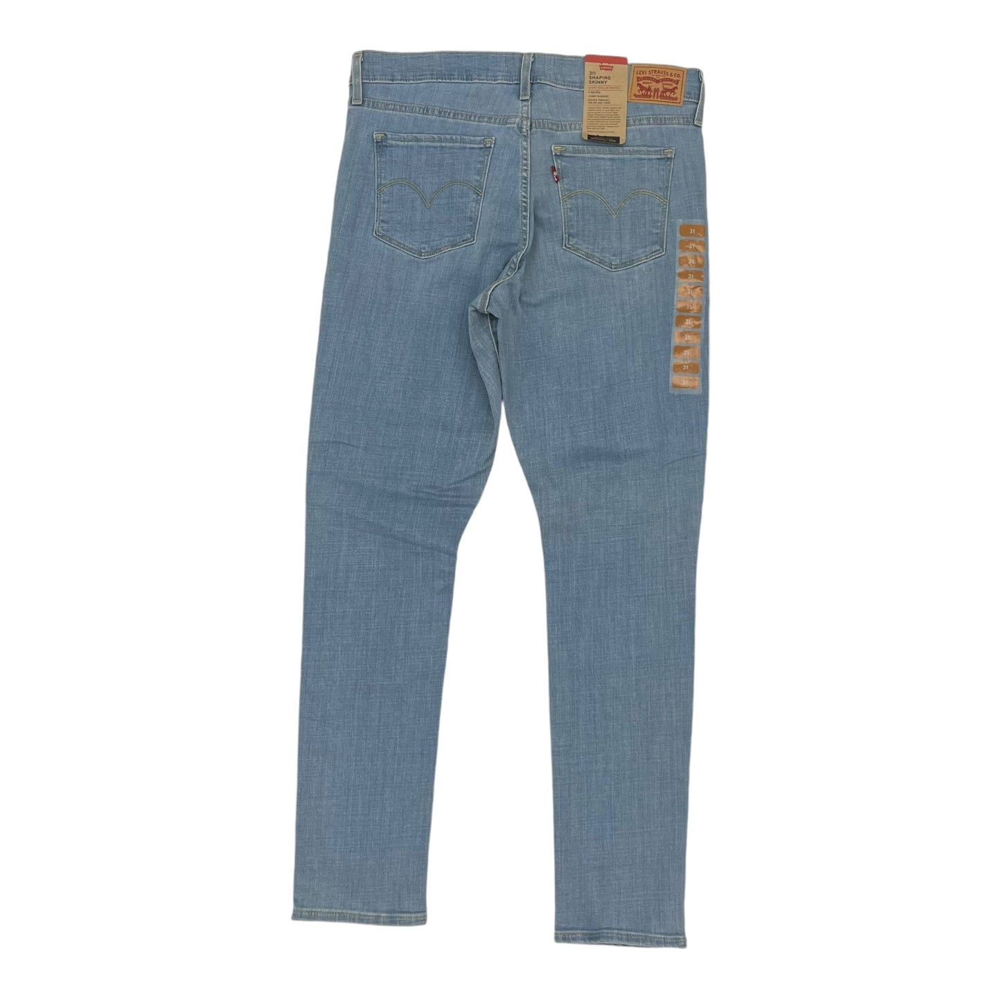 Jeans Skinny By Levis In Blue Denim, Size:12