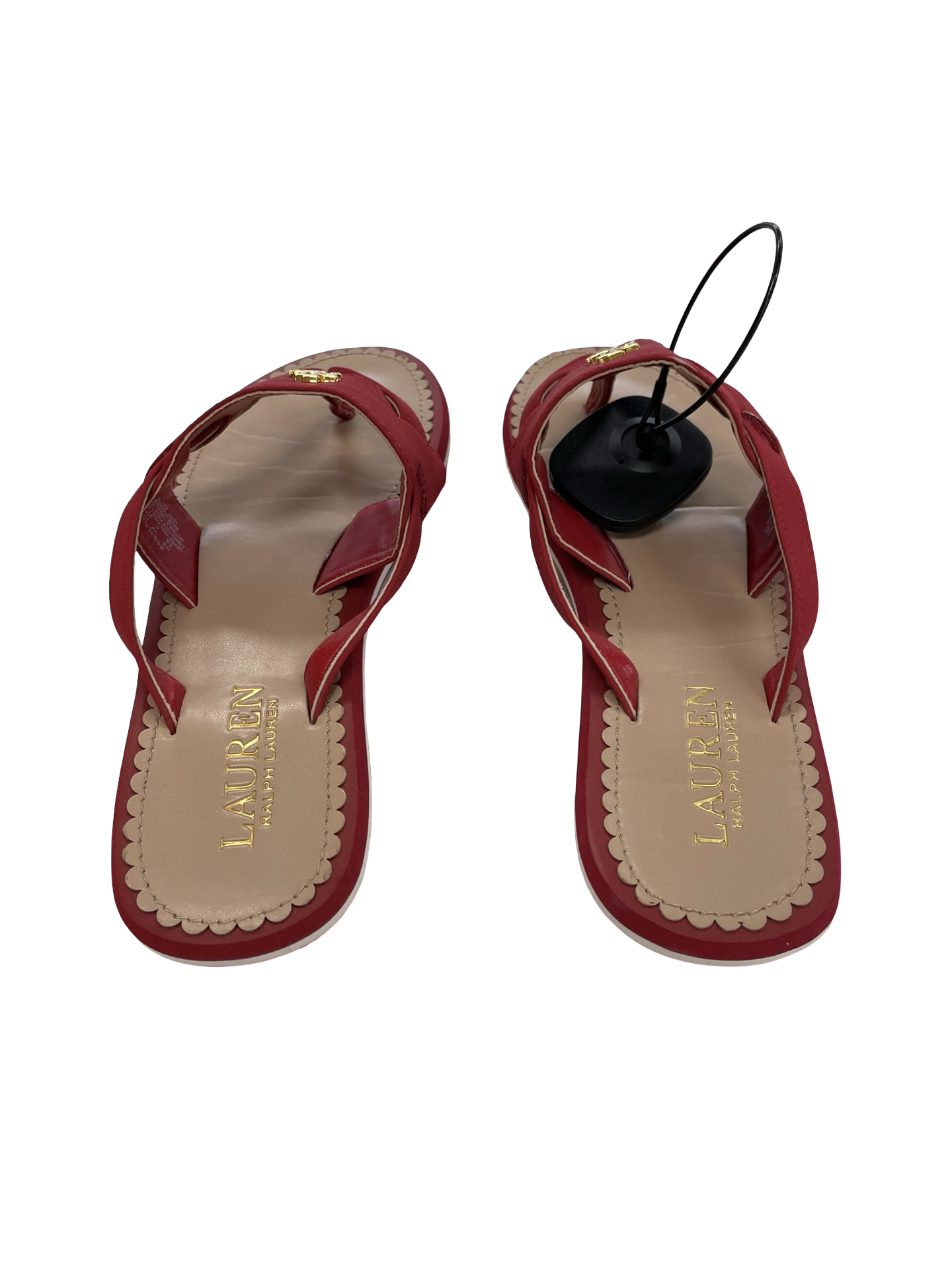 Sandals Flats By Lauren By Ralph Lauren In Red, Size:6