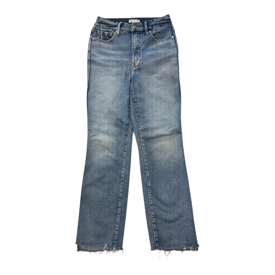 Jeans Straight By Good American In Blue Denim, Size:4
