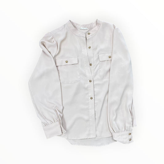 Blouse Ls By Kori America In Tan, Size:S