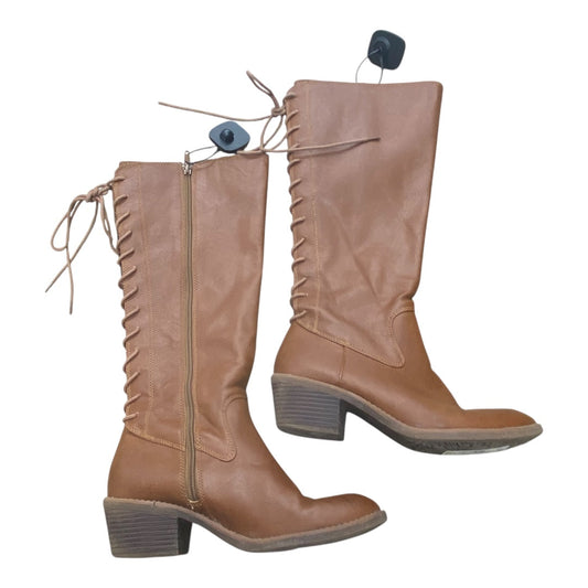 Boots Mid-Calf Heels By Sofft In Brown, Size:8