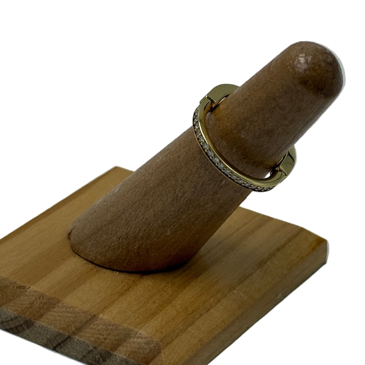 Tiffany & Company 18K & Diamond Lock Luxury Designer Ring, Size 6