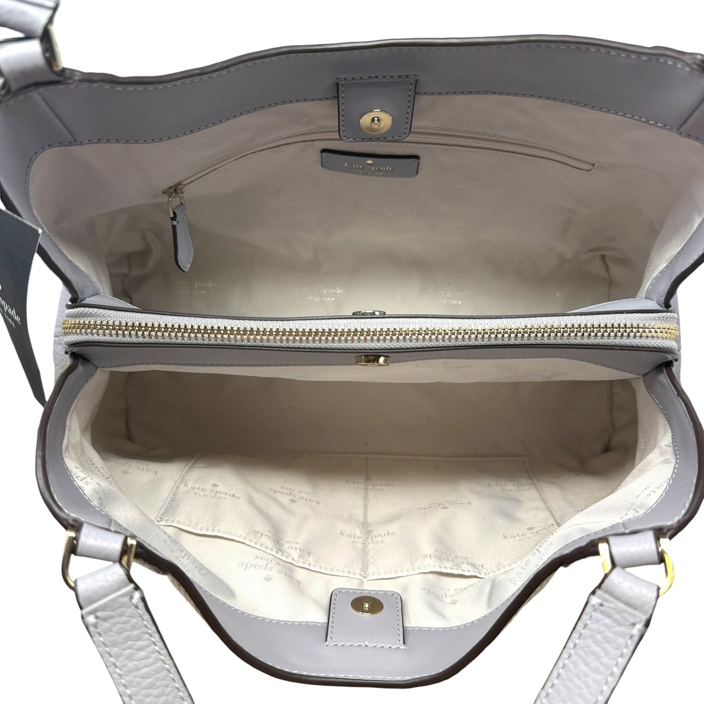 Lena Triple Compartment Bag In Colorblock Pebbled Leather Designer By Kate Spade, Size: Medium