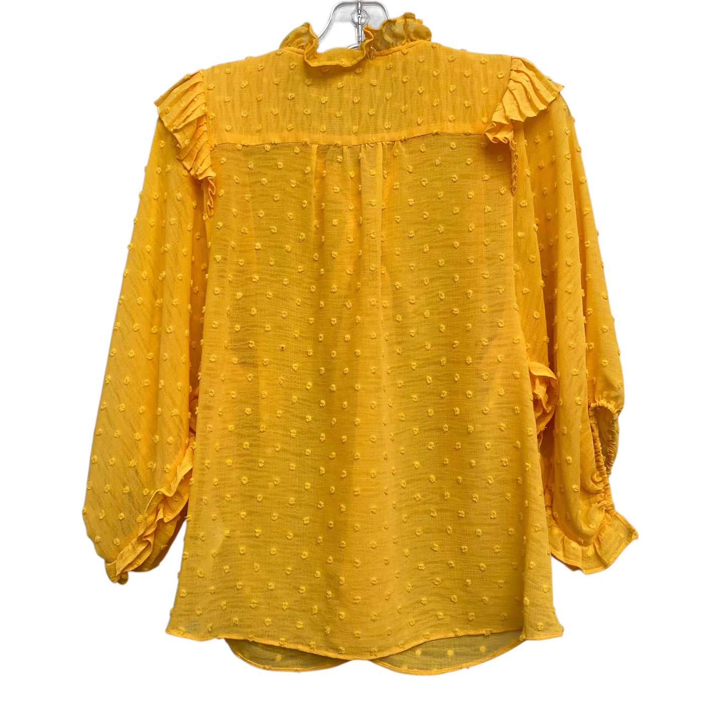 Top 3/4 Sleeve By Anthropologie In Yellow, Size:Xs
