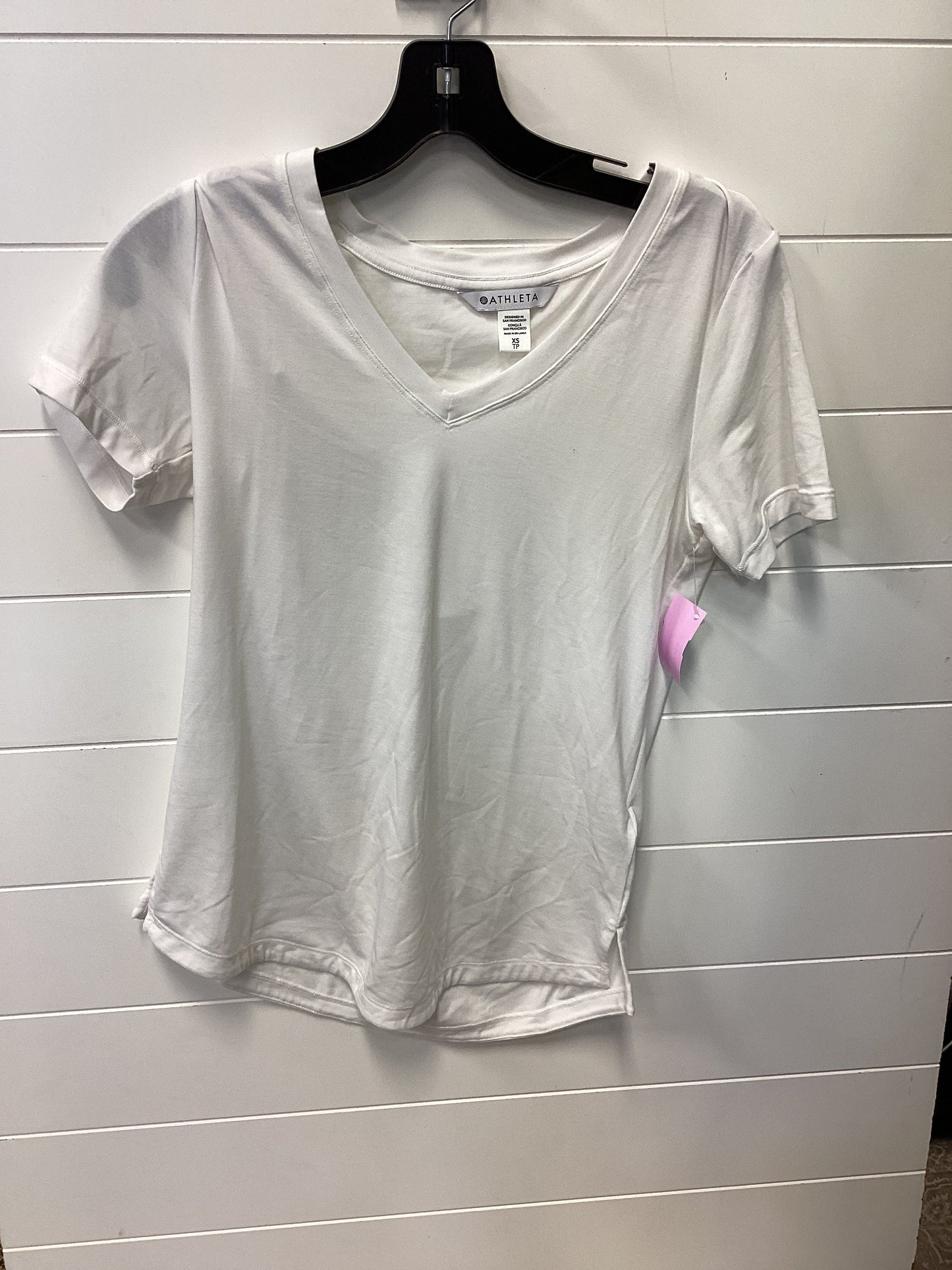Athletic Top Ss By Athleta In White, Size:Xs