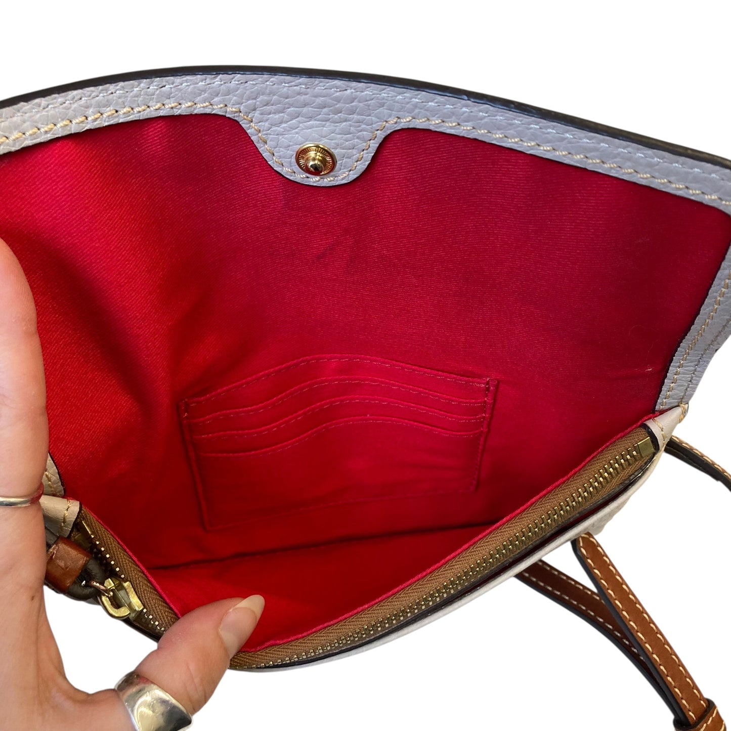 Wristlet Designer By Dooney And Bourke In Beige, Size:Large