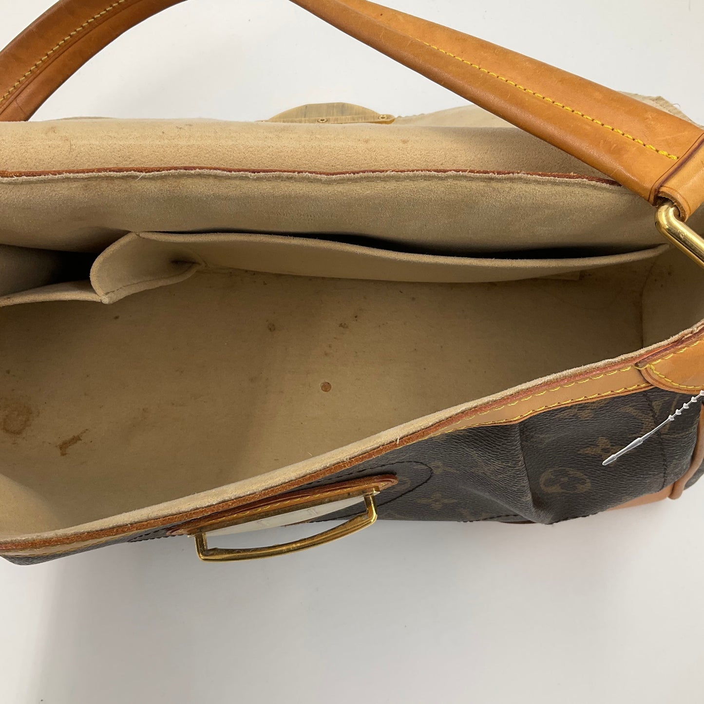 Handbag Luxury Designer By Louis Vuitton In Brown, Size:Medium