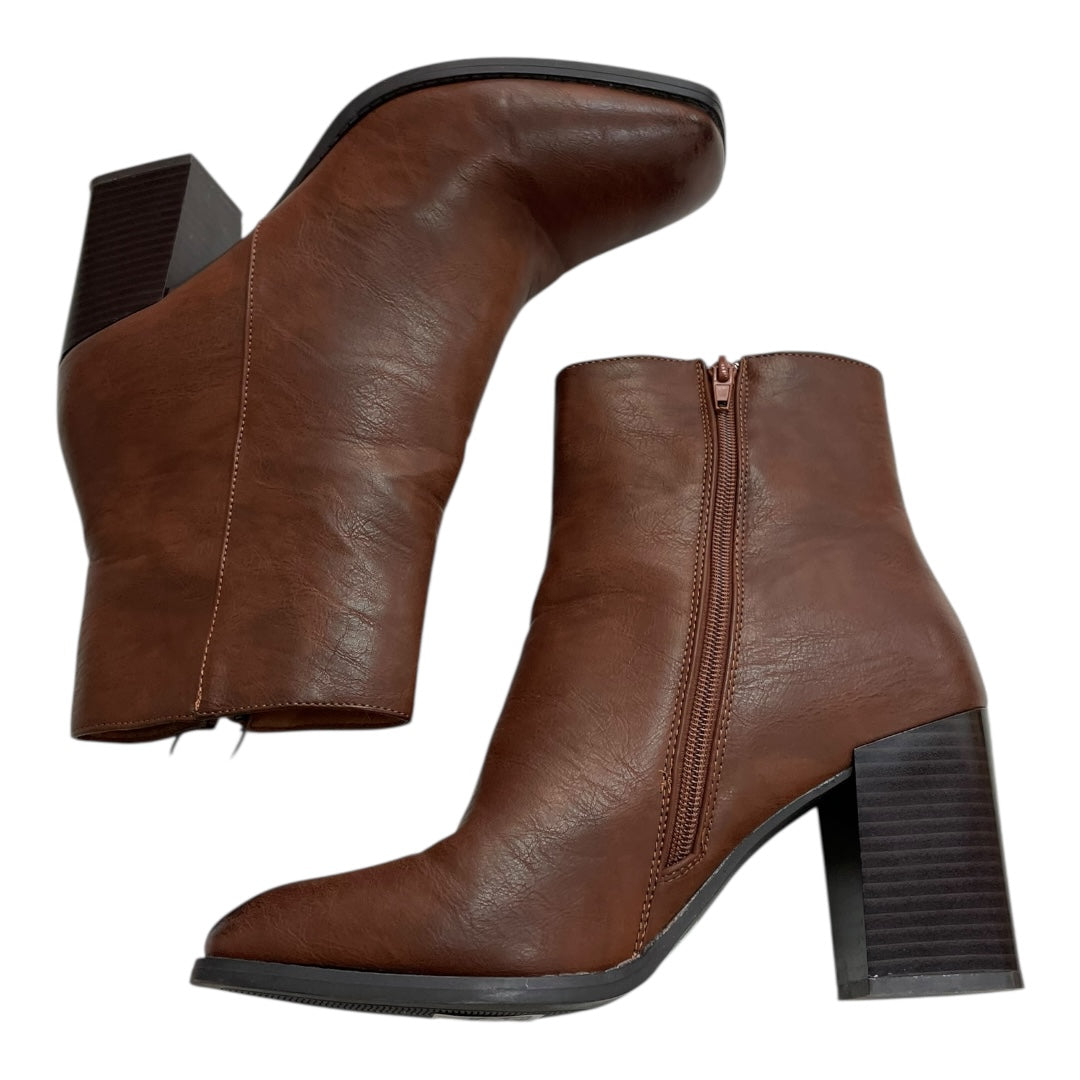 Boots Ankle Heels By Pierre Dumas In Brown, Size:10