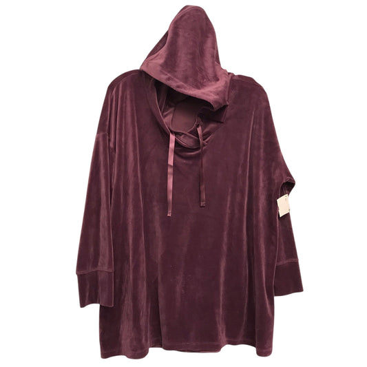 Sweatshirt Hoodie By Pure Jill In Purple, Size:Xl