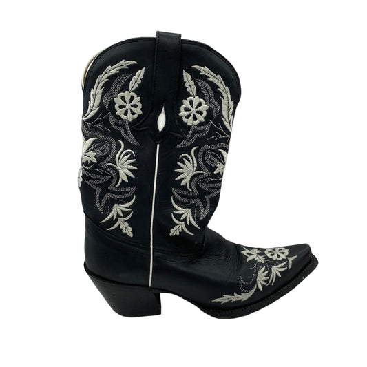 BLACK & WHITE BOOTS WESTERN by TONY LAMA Size:8