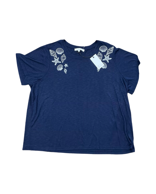 Top Ss By Rose And Olive In Navy, Size:2X