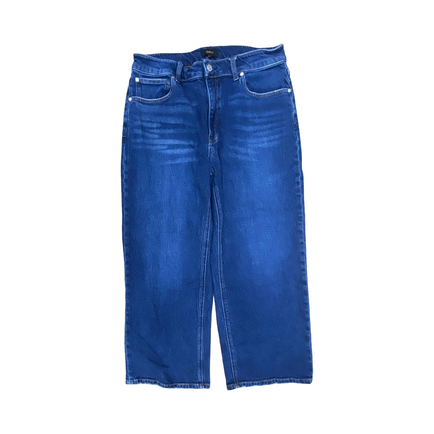 Jeans Wide Leg By Quince In Blue Denim, Size:14