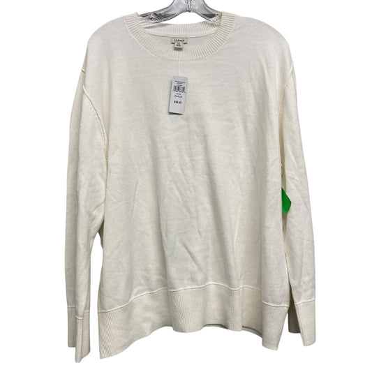Sweater By L.L. Bean In White, Size:2X