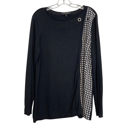 Sweater Designer By St John Collection In Black & Cream, Size:M