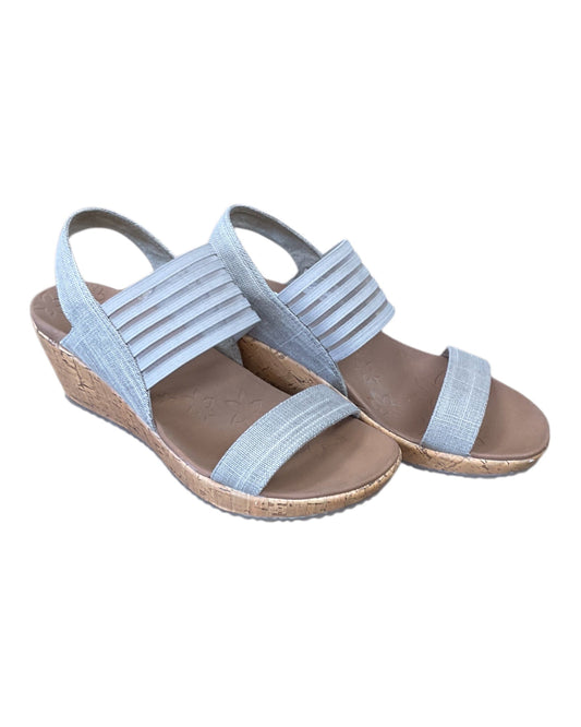 Sandals Heels Wedge By Skechers In Grey, Size:7