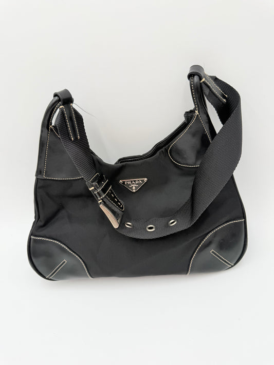 Handbag Luxury Designer By Prada In Black, Size:Medium